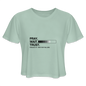 Pray Wait Trust Women's Christian Cropped T-Shirt - dusty mint blue