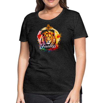 Fearless in Faith Christian Women’s Premium T-Shirt - charcoal grey