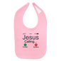 He Is Calling Christian Baby Bib - light pink