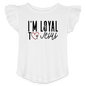 I'm Loyal Christian Toddler Girls Flutter T-shirt - white