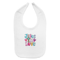 He Is Love Christian Baby Bib - white