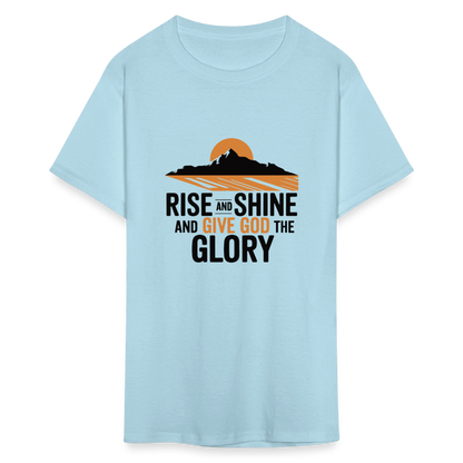 Rise and Shine Christian Unisex Classic T-Shirt - powder blue