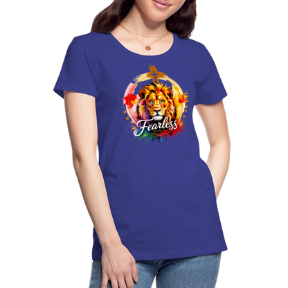Fearless in Faith Christian Women’s Premium T-Shirt - royal blue
