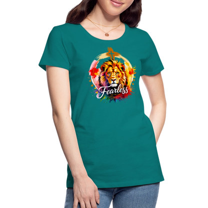Fearless in Faith Christian Women’s Premium T-Shirt - teal