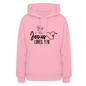 He Loves You Women's Christian Hooded Pullover Sweatshirt - classic pink