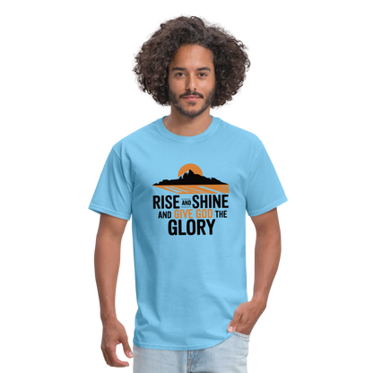 Rise and Shine Christian Unisex Classic T-Shirt - aquatic blue