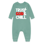 Trust Him And Chill Christian Baby Fleece Jumpsuit - ClaimedbyGodDesigns