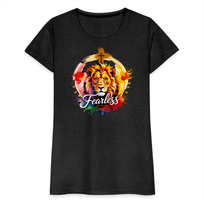 Fearless in Faith Christian Women’s Premium T-Shirt - charcoal grey