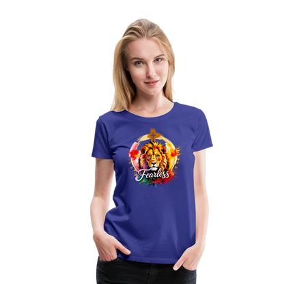 Fearless in Faith Christian Women’s Premium T-Shirt - royal blue