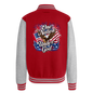One Nation Men's Christian Heavyweight Letterman Jacket - red/heather grey
