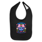 Berry Blessed Christian Baby Bib - black