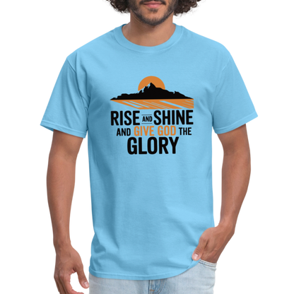 Rise and Shine Christian Unisex Classic T-Shirt - aquatic blue
