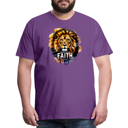 Fearless In Faith Men's Christian Premium T-Shirt - purple