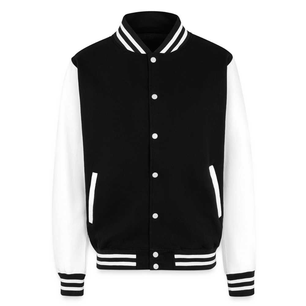 One Nation Men's Christian Heavyweight Letterman Jacket - black/white