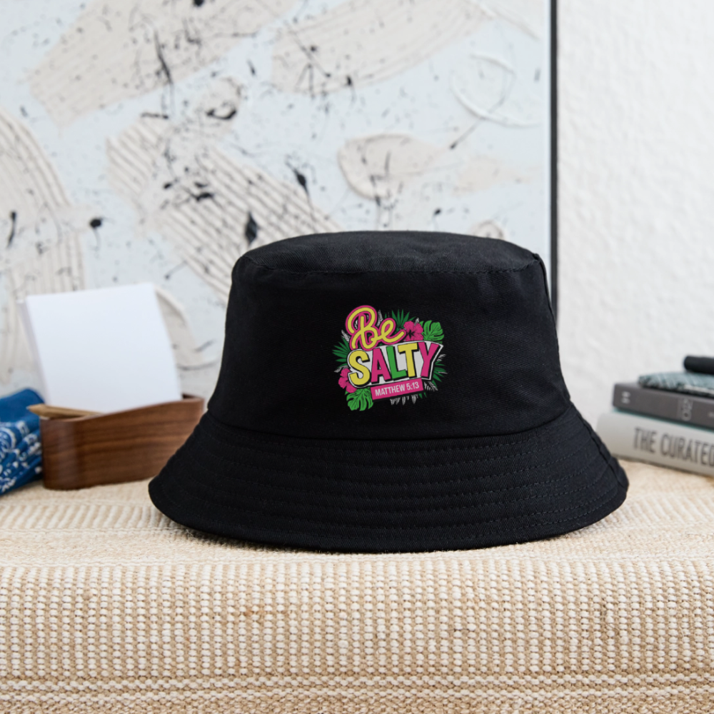 Be Salty Kid's Christian Bucket Hat - black