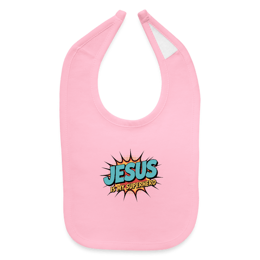 He Is My Superhero Christian Baby Bib - ClaimedbyGodDesigns