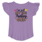 I'm Just Out Here Christian Toddler Girls Flutter T-shirt - lavender