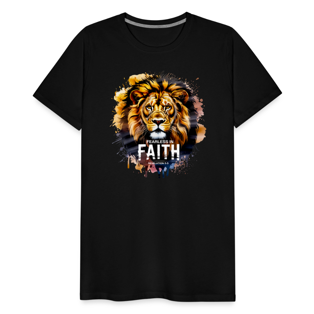 Fearless In Faith Men's Christian Premium T-Shirt - black