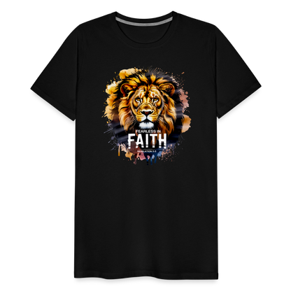 Fearless In Faith Men's Christian Premium T-Shirt - black