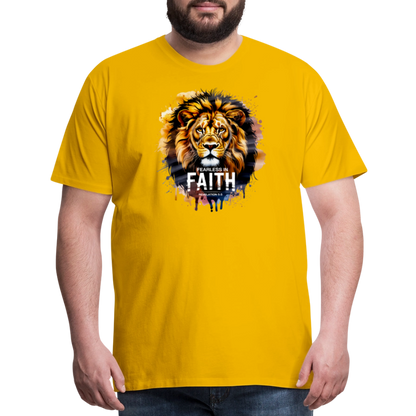 Fearless In Faith Men's Christian Premium T-Shirt - sun yellow
