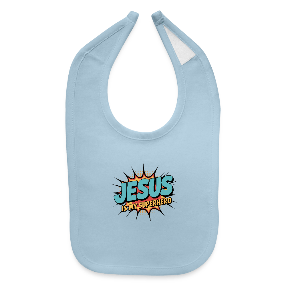 He Is My Superhero Christian Baby Bib - ClaimedbyGodDesigns
