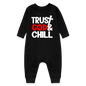 Trust Him And Chill Christian Baby Fleece Jumpsuit - ClaimedbyGodDesigns
