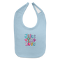 He Is Love Christian Baby Bib - light blue