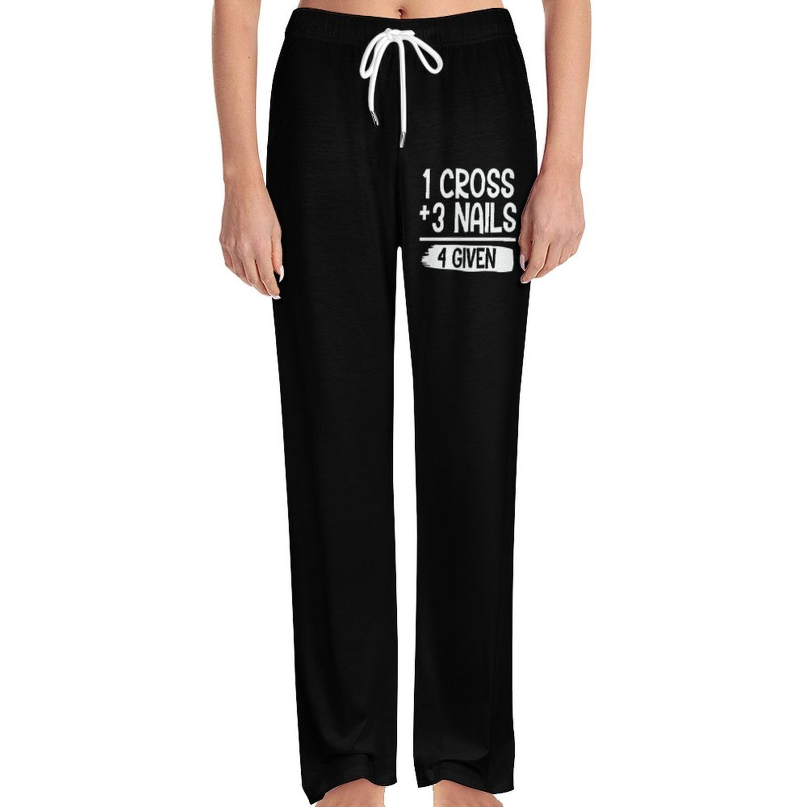 1 Cross 3 Nails 4 Given Men's Christian Pajamas Pants - ClaimedbyGodDesigns