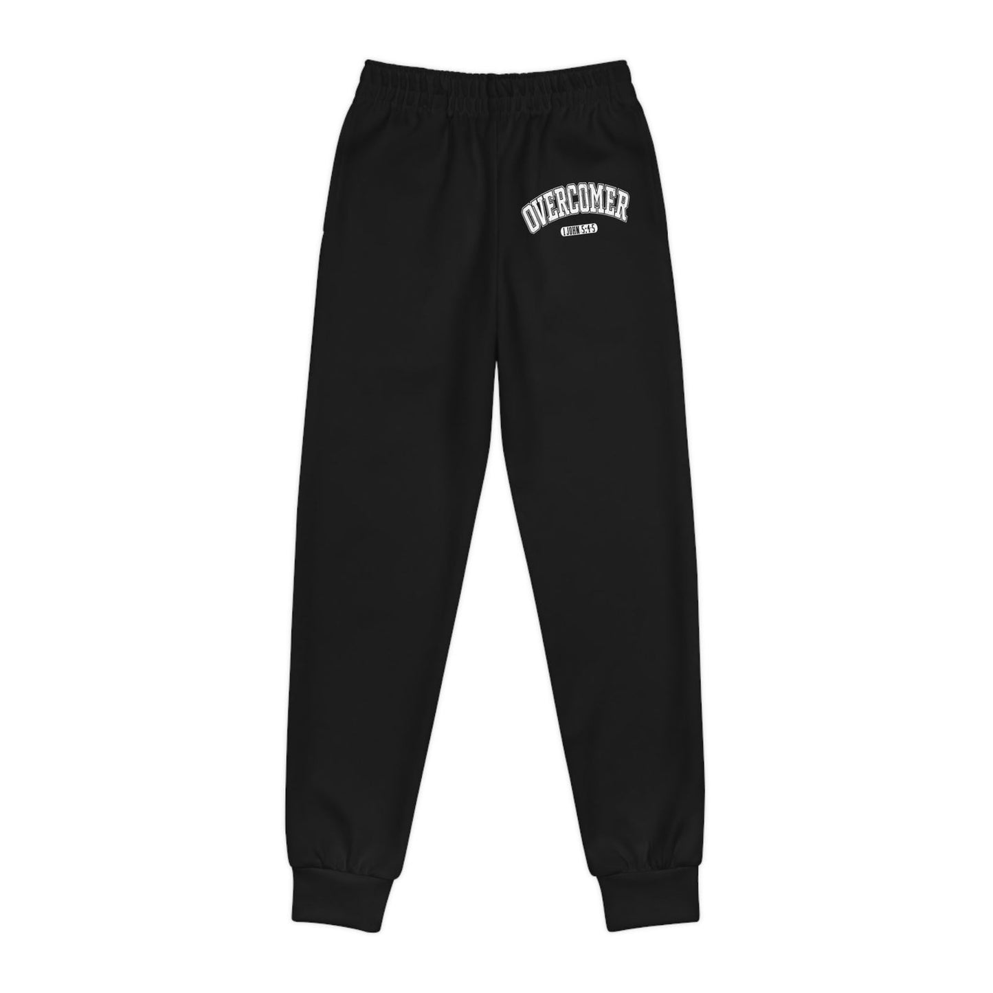 1 John 5:4-5 Overcomer Youth Christian Sweatpants (Joggers) - ClaimedbyGodDesigns