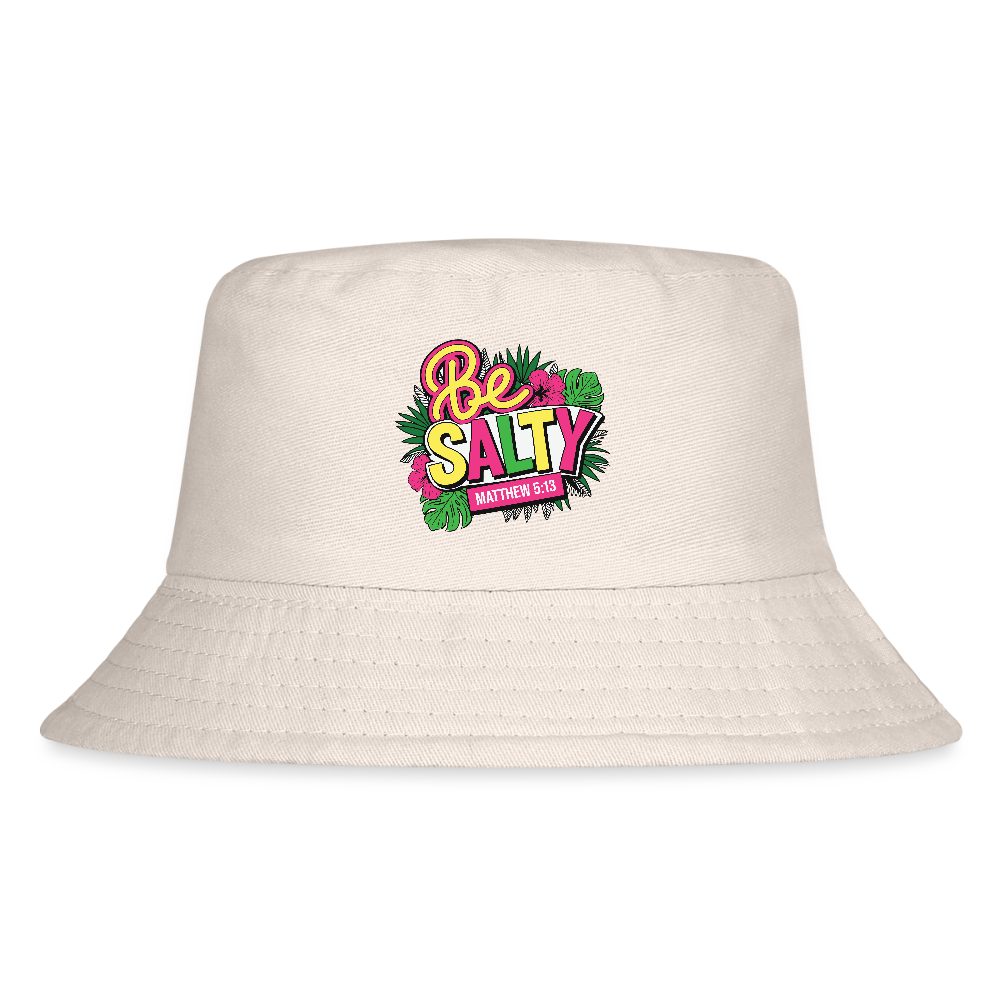Be Salty Kid's Christian Bucket Hat - Natural
