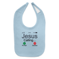 He Is Calling Christian Baby Bib - light blue