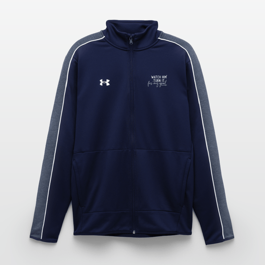 Watch Him Turn It Christian Men's Full Zip Gym Sweater - ClaimedbyGodDesigns