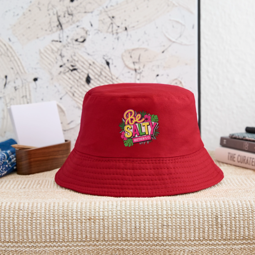 Be Salty Kid's Christian Bucket Hat - red