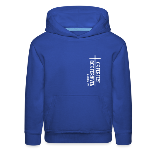 Forgiven Youth Christian Premium Hooded Sweatshirt - royal blue