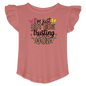 I'm Just Out Here Christian Toddler Girls Flutter T-shirt - mauve