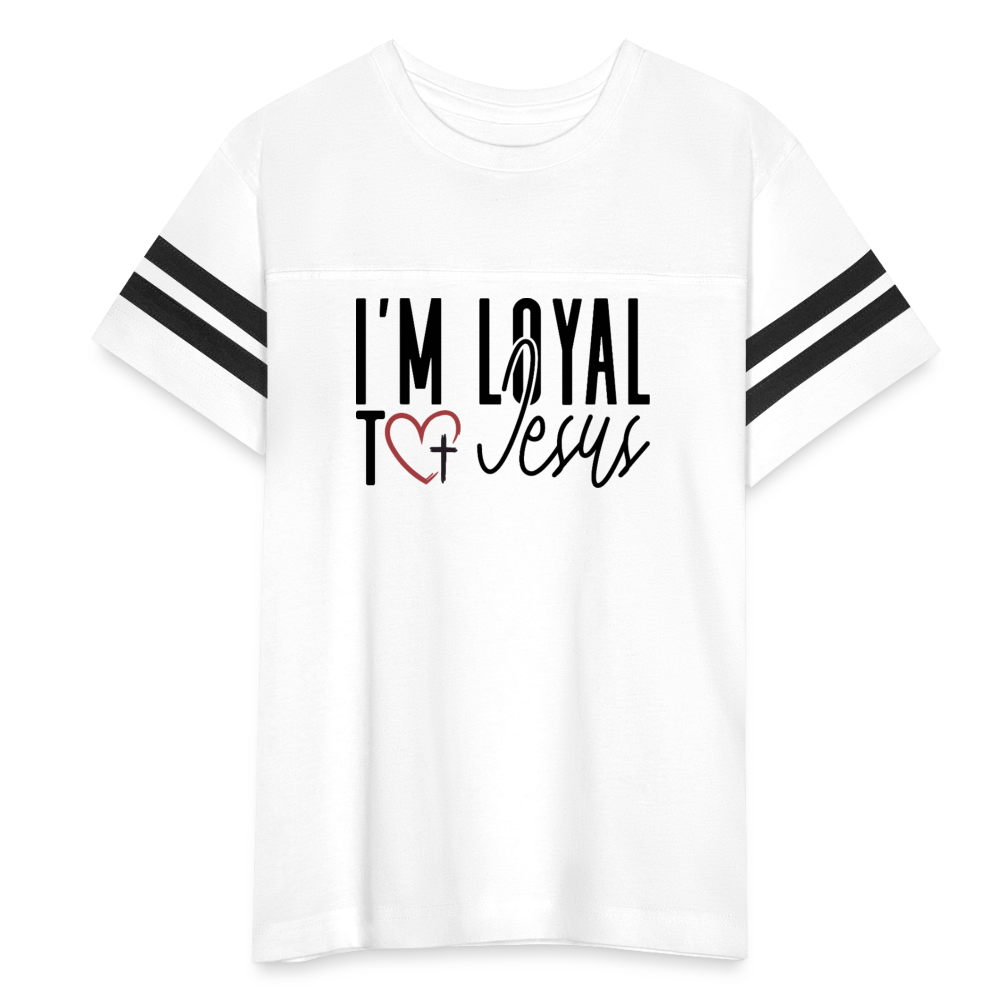 I'm Loyal Youth Christian Football T-shirt - white/black