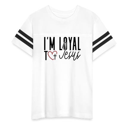 I'm Loyal Youth Christian Football T-shirt - white/black
