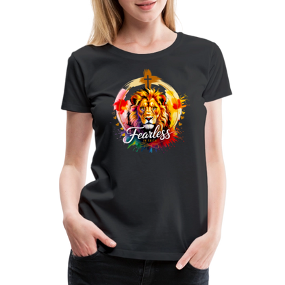 Fearless in Faith Christian Women’s Premium T-Shirt - black
