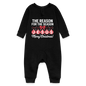 He Is The Reason For The Season Christmas Christian Baby Fleece Jumpsuit - black