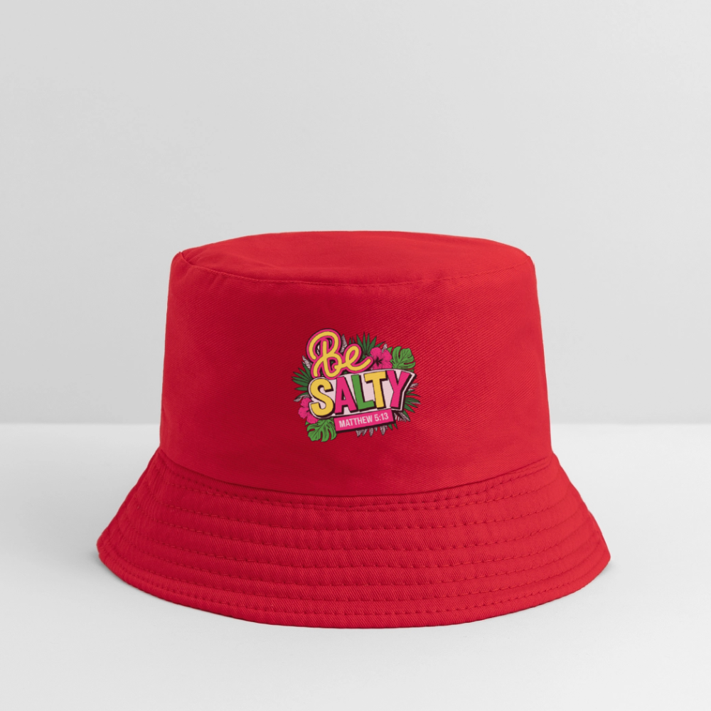 Be Salty Kid's Christian Bucket Hat - red