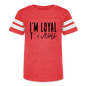 I'm Loyal Youth Christian Football T-shirt - vintage red/white