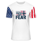 Faith Over Fear Christian Adult Patriotic Stars & Stripes T-Shirt - white