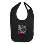He Is Love Christian Baby Bib - black