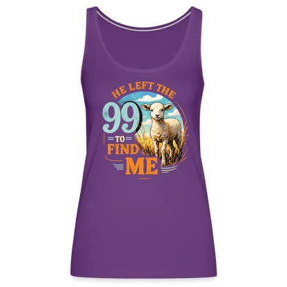 He Left The 99 To Find Me Women’s Christian Tank Top - ClaimedbyGodDesigns