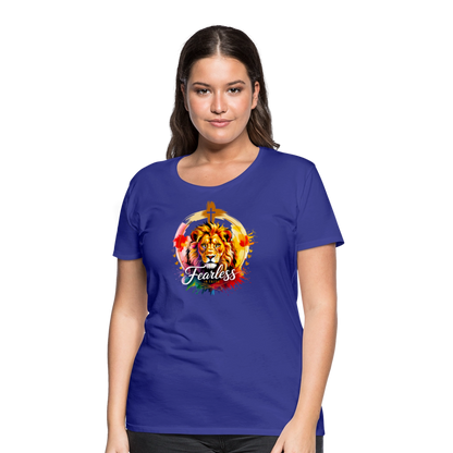Fearless in Faith Christian Women’s Premium T-Shirt - royal blue