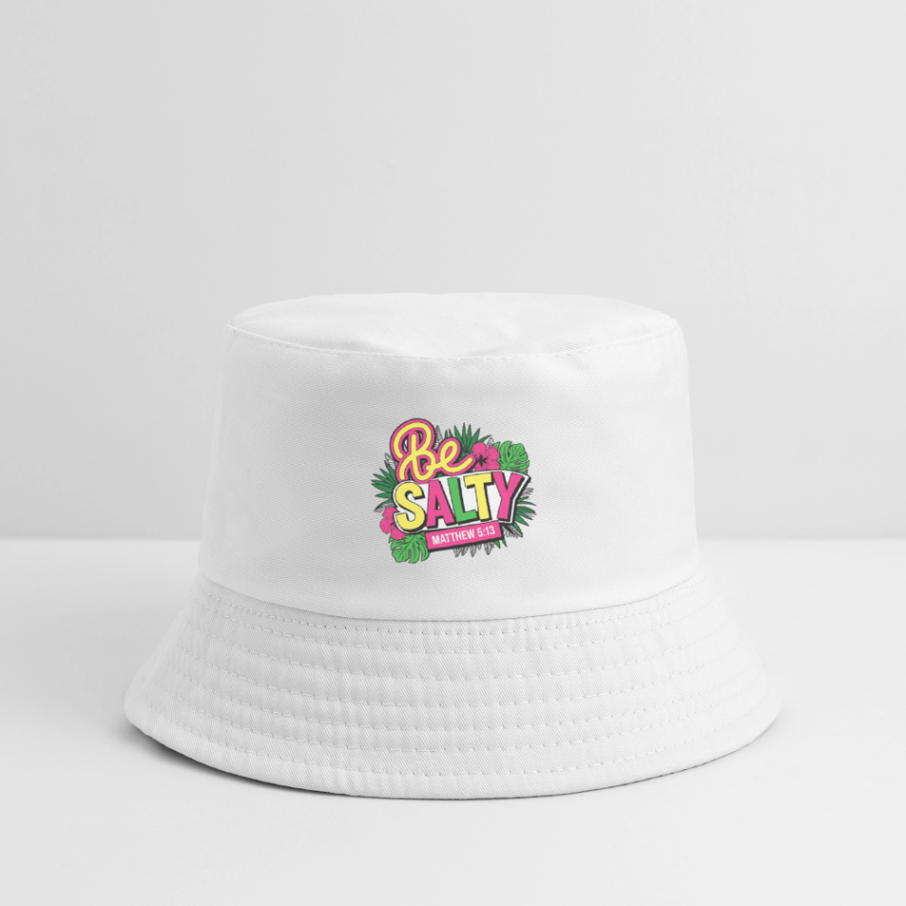 Be Salty Kid's Christian Bucket Hat - white
