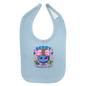Berry Blessed Christian Baby Bib - light blue