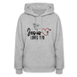 He Loves You Women's Christian Hooded Pullover Sweatshirt - heather gray