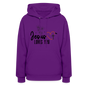 He Loves You Women's Christian Hooded Pullover Sweatshirt - purple
