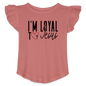 I'm Loyal Christian Toddler Girls Flutter T-shirt - mauve